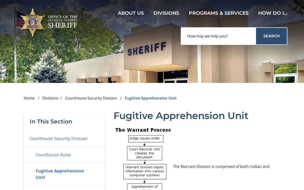Jackson County fugitive warrant records source